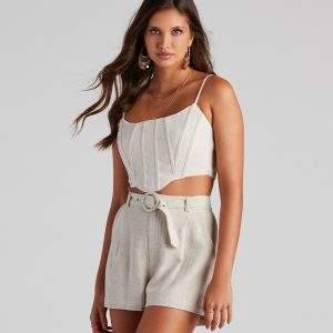 Grade A Linen Bustier