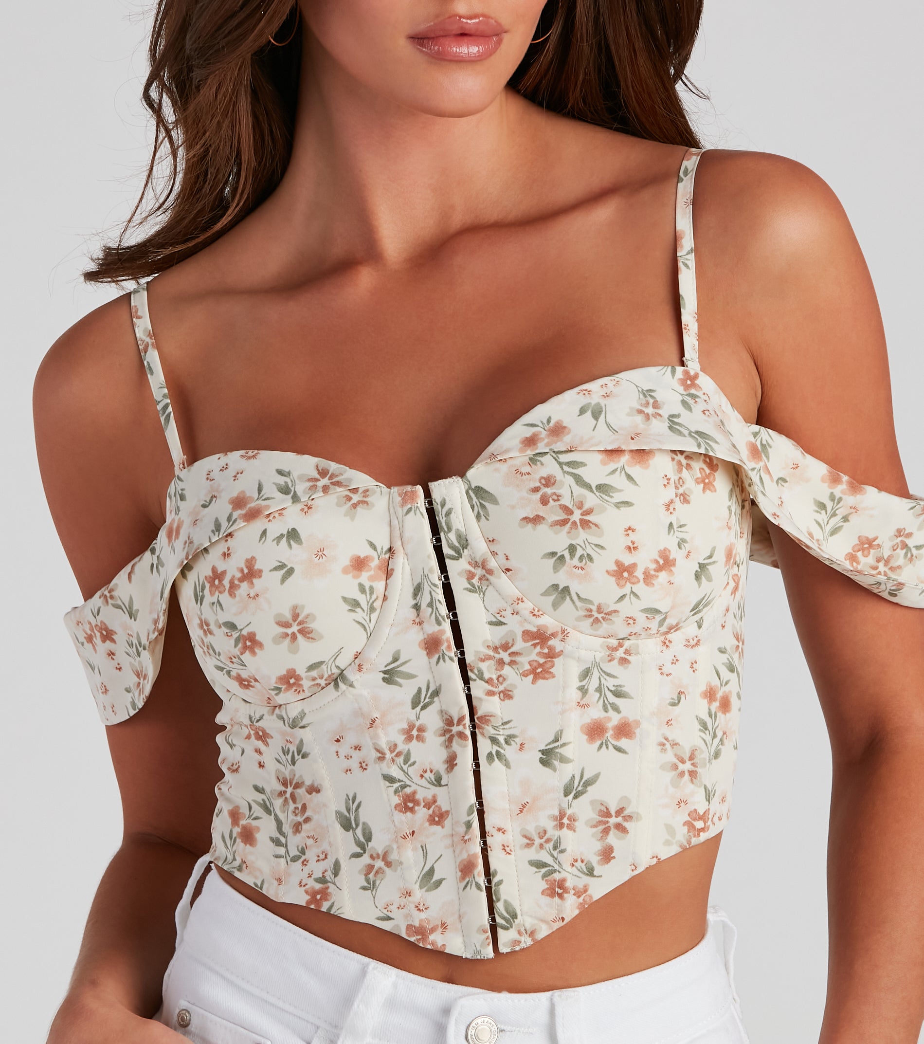In Season Floral Off-The-Shoulder Bustier - Image 4