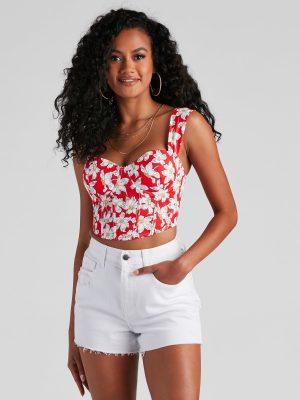 Sunny Day Floral Corset Top