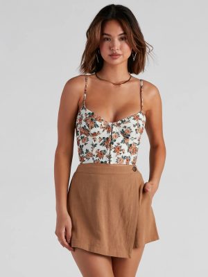 Gorgeous Blooms Sleeveless Crop Top