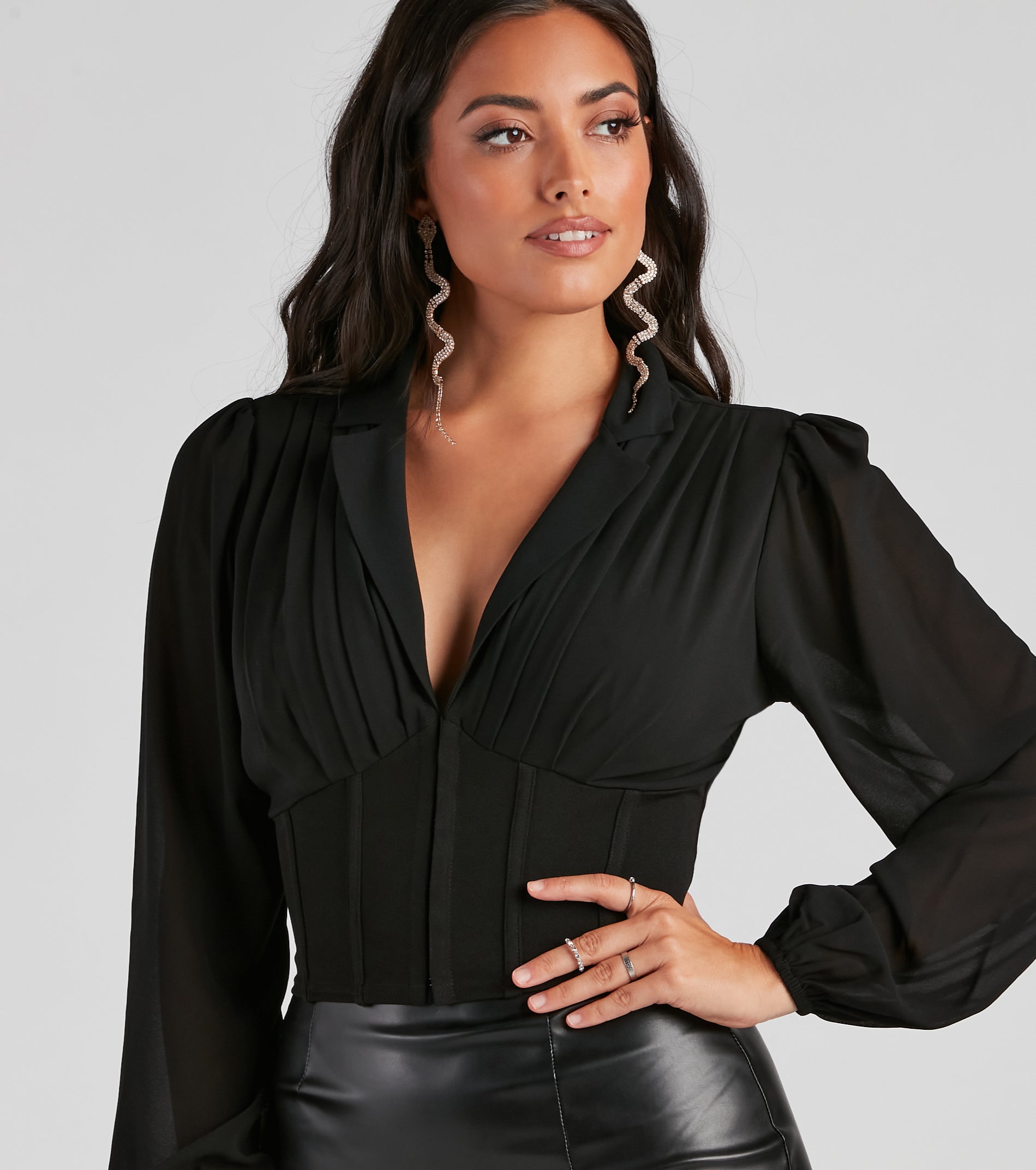 Life's A Party Chiffon Corset Top - Image 7