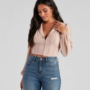 Life's A Party Chiffon Corset Top