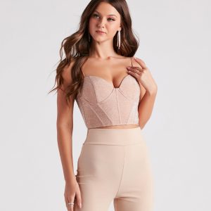 Sprinkle Of Glitter Crop Bustier