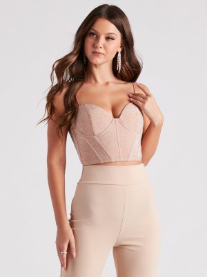Sprinkle Of Glitter Crop Bustier