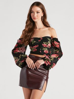 Amp Up The Romance Floral Corset Top