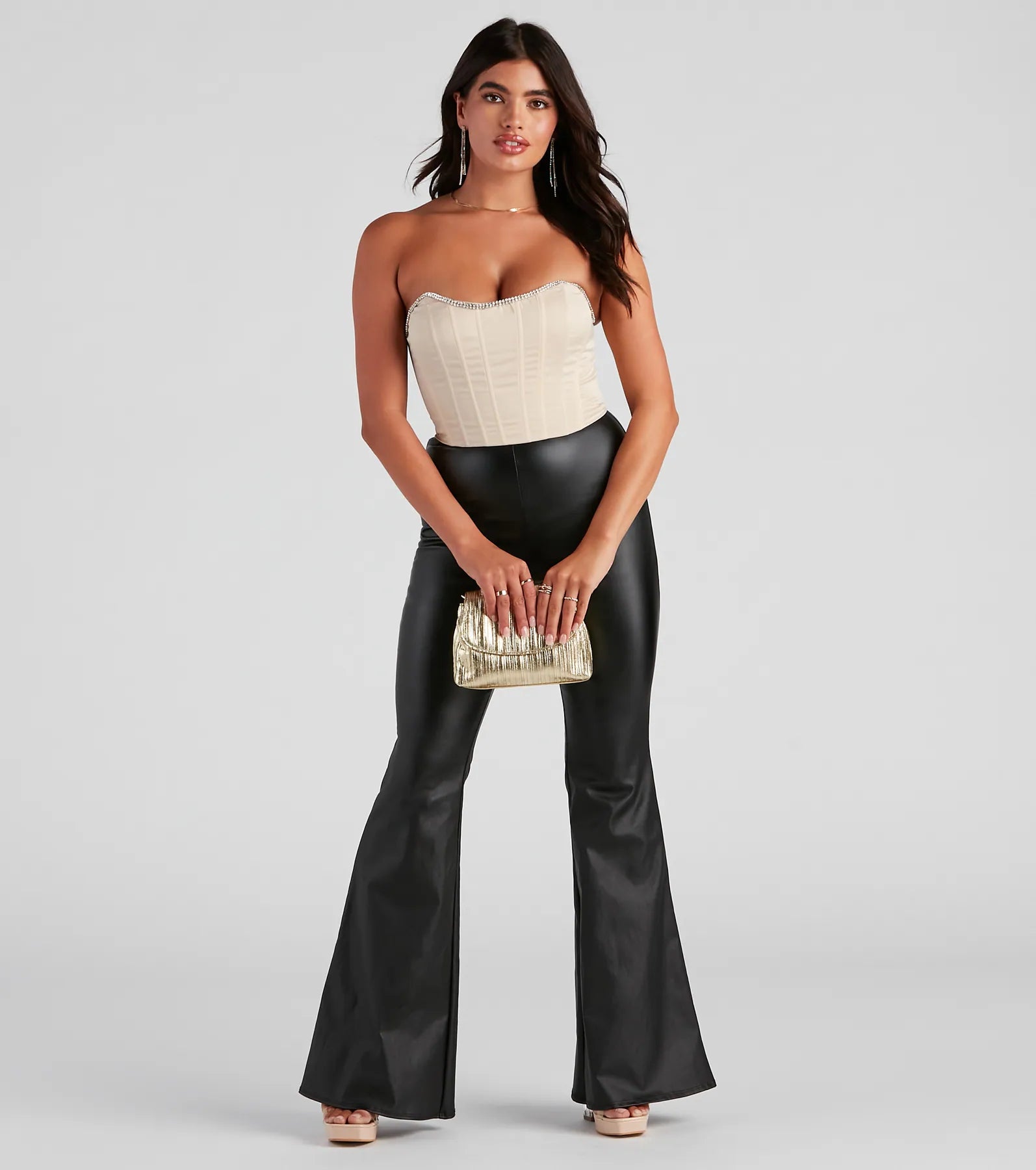 Cause For Rhinestone Trim Bustier - Image 7