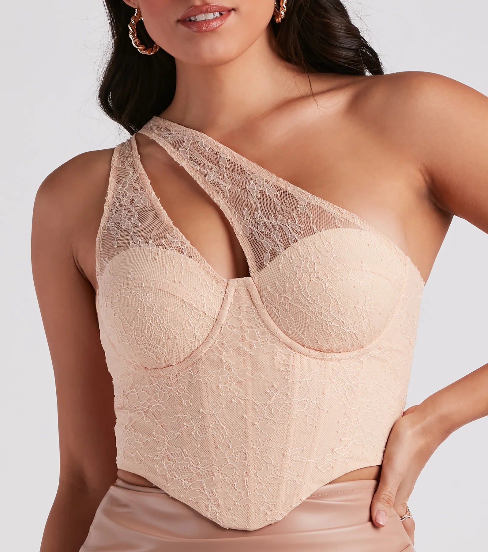 Lace Moment One-Shoulder Bustier - Image 8