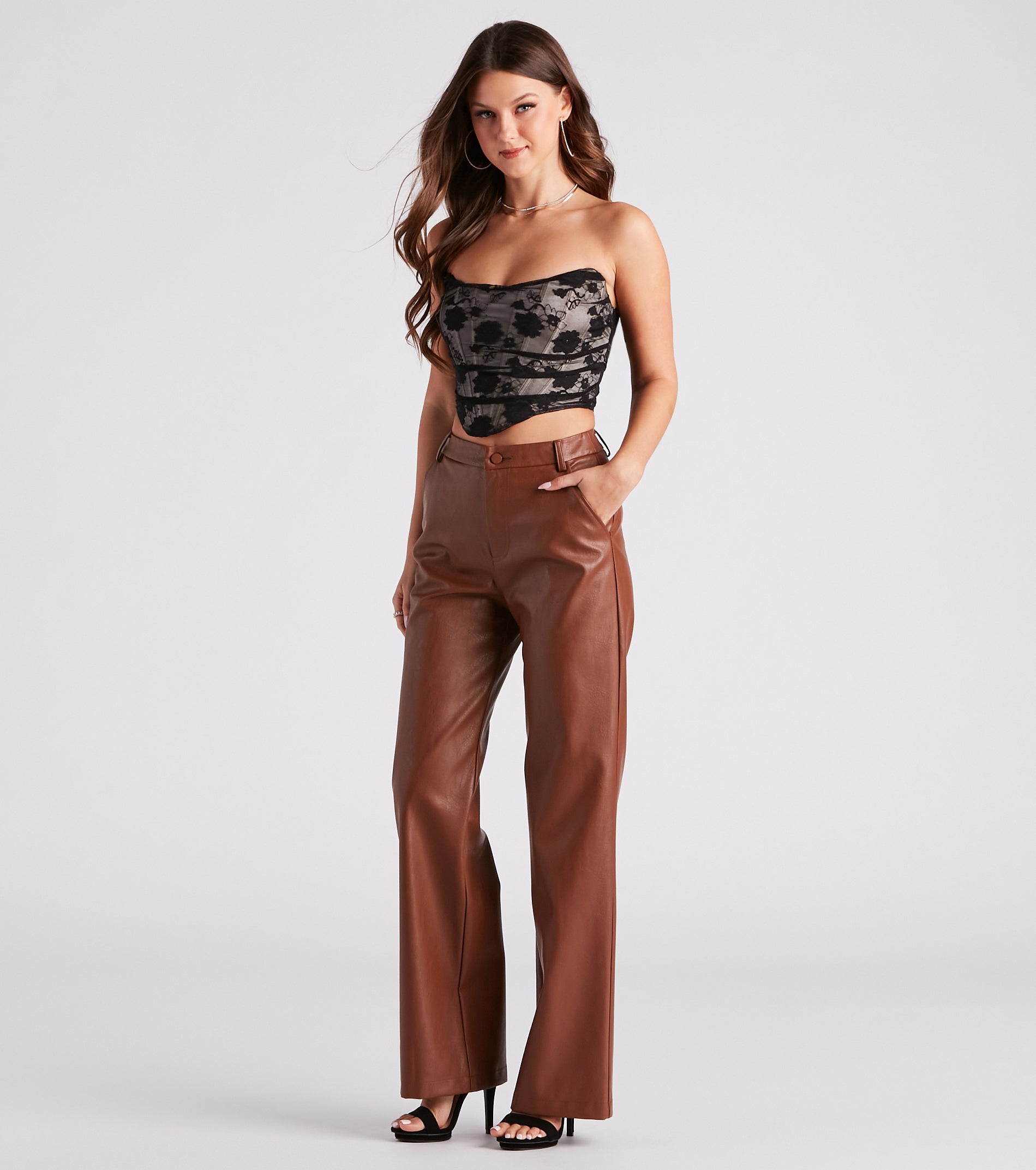 Love Me In Lace Mesh Corset Top - Image 3