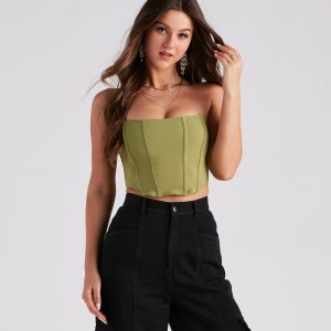 Meant To Be Lace Up Corset Top