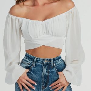 Such A Daydream Chiffon Crop Top