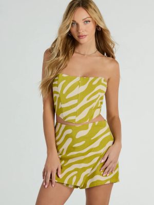 Wild Thing Corset Zebra Print Top