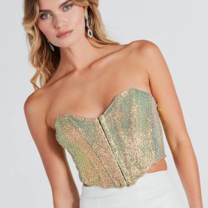 Illuminate Sparkle Sequin Corset Top