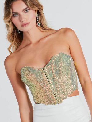 Illuminate Sparkle Sequin Corset Top