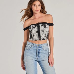 Daring Confidence Off-The-Shoulder Corset Top