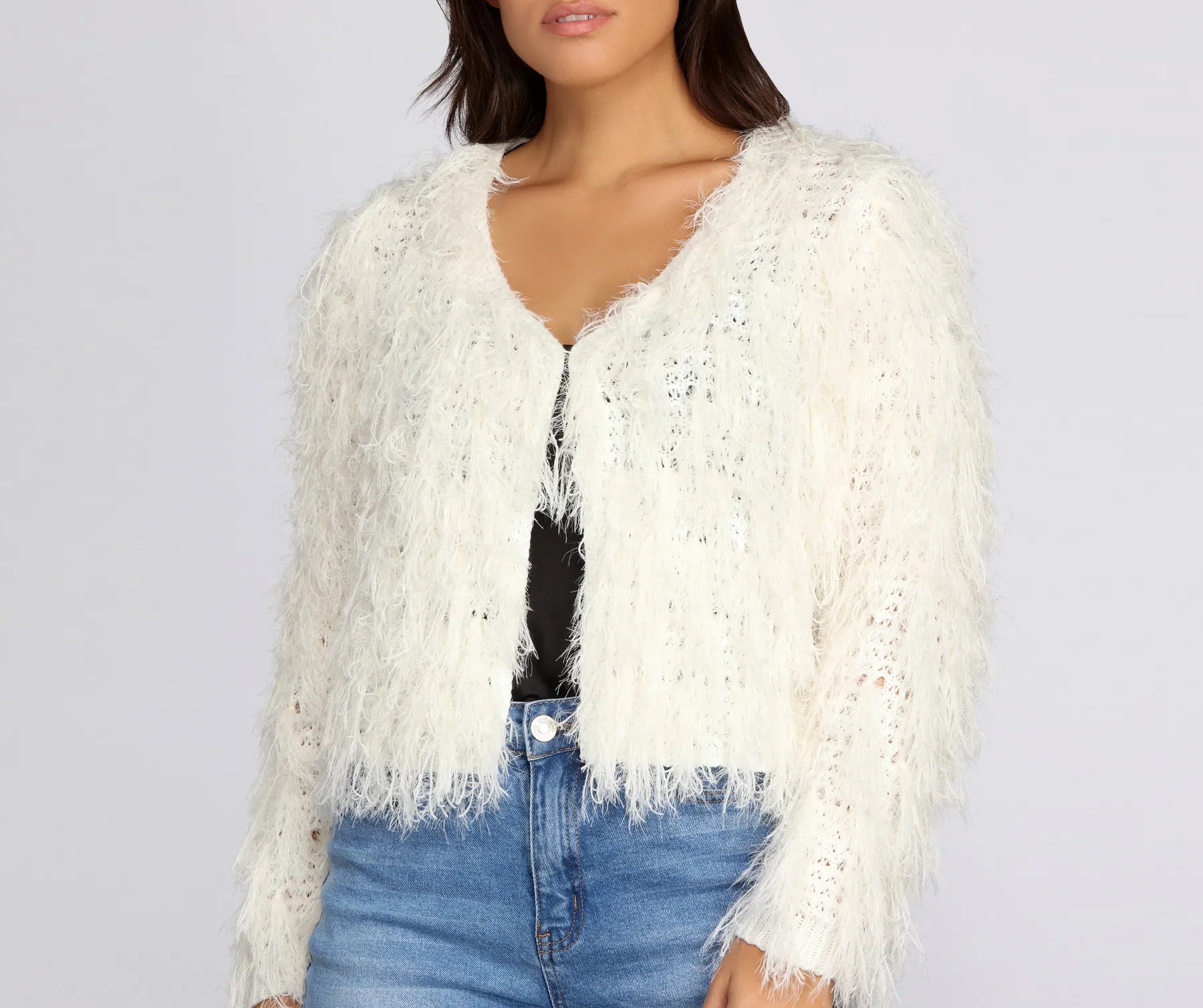 Swag in Shag Knit Cardigan - Image 2
