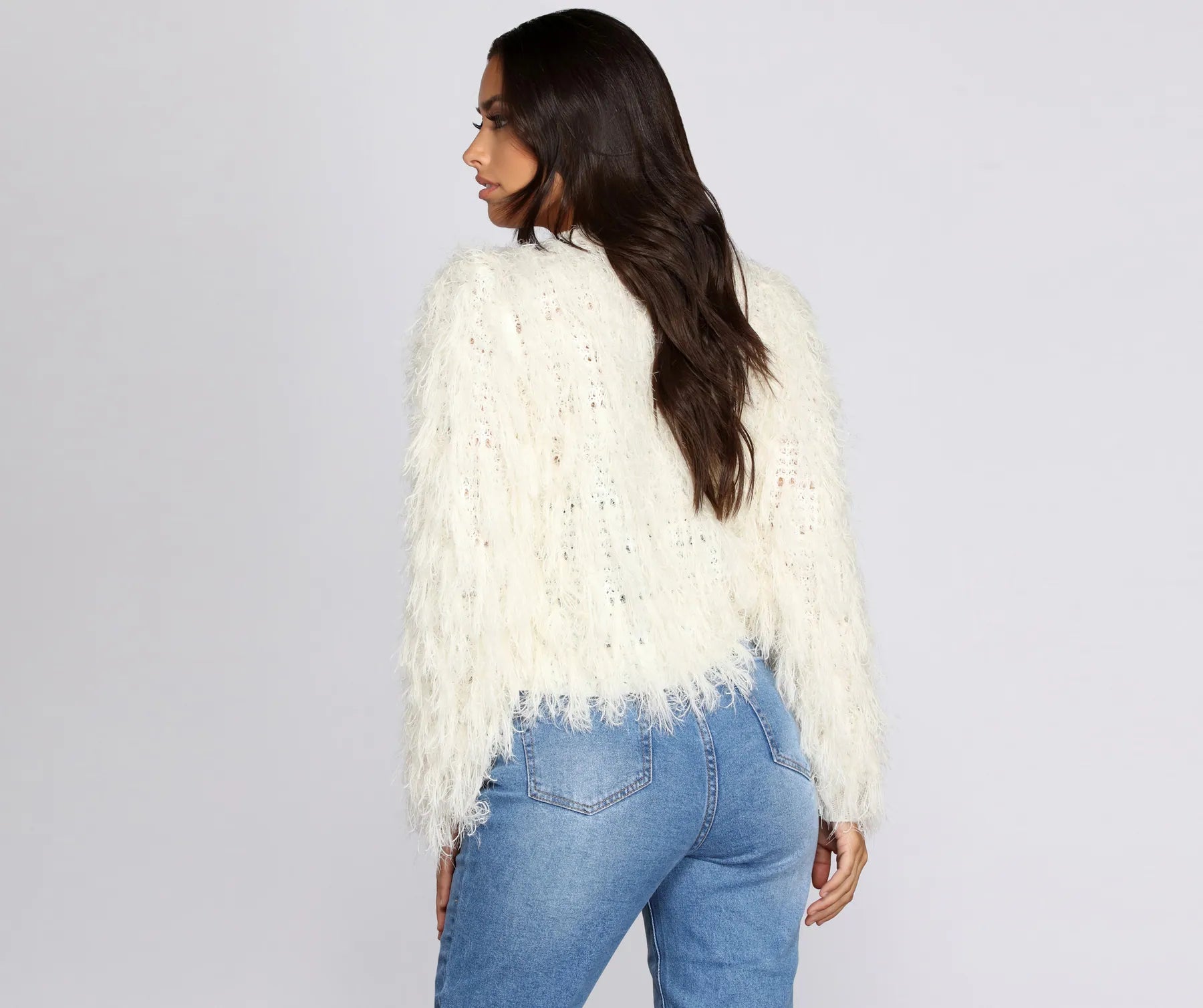 Swag in Shag Knit Cardigan - Image 4