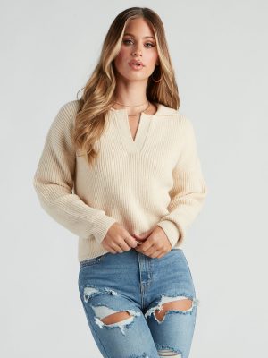 Cozy Prep Collared Sweater