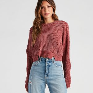 Seasonal Treat Chenille Crop Sweater