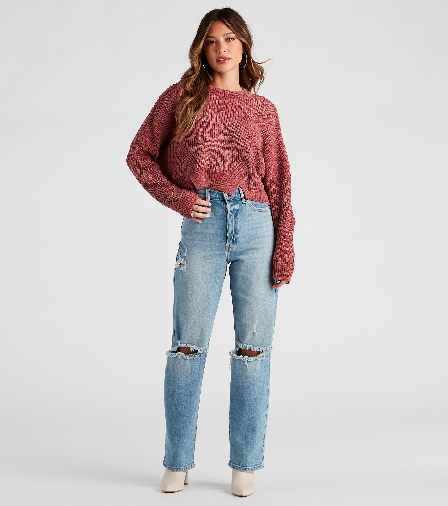 Seasonal Treat Chenille Crop Sweater - Image 3
