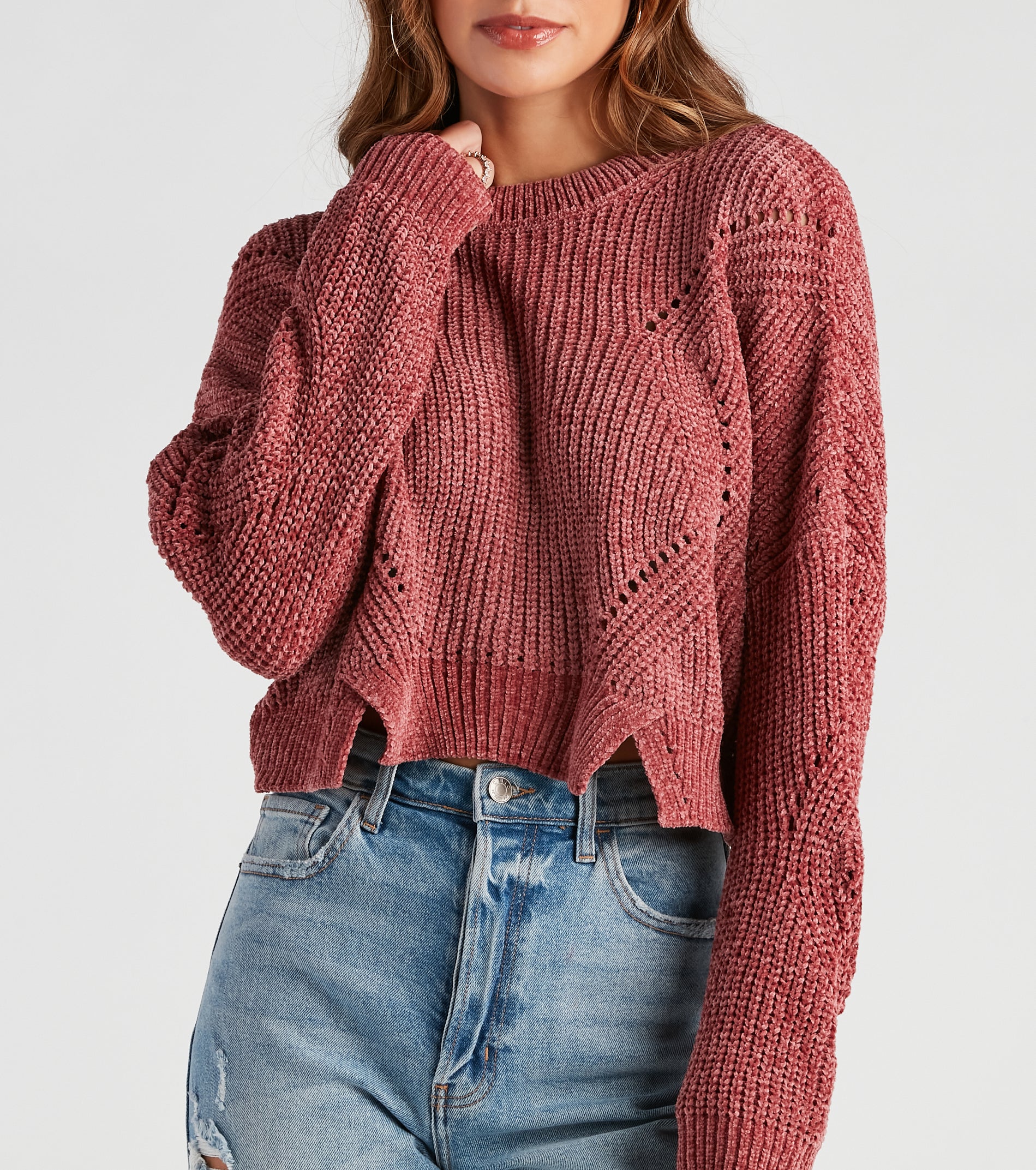 Seasonal Treat Chenille Crop Sweater - Image 4