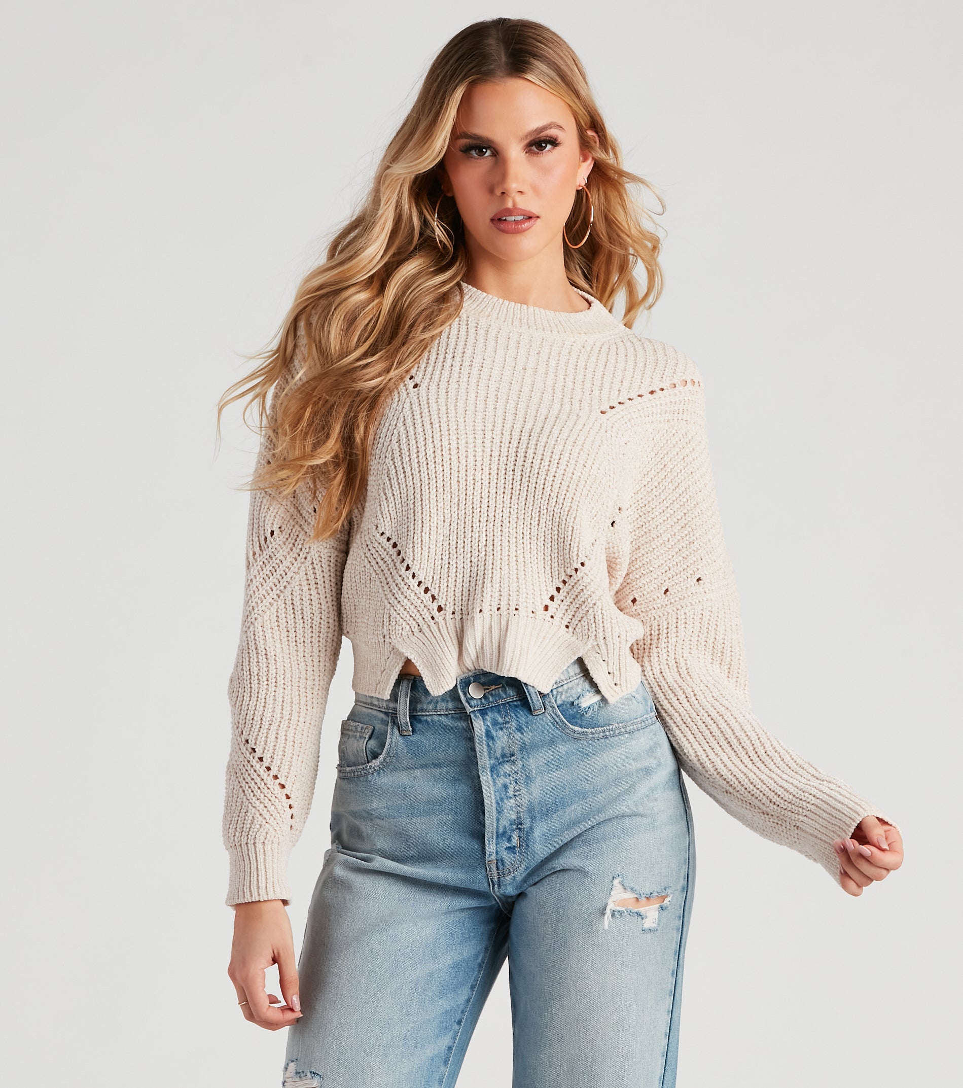 Seasonal Treat Chenille Crop Sweater - Image 5