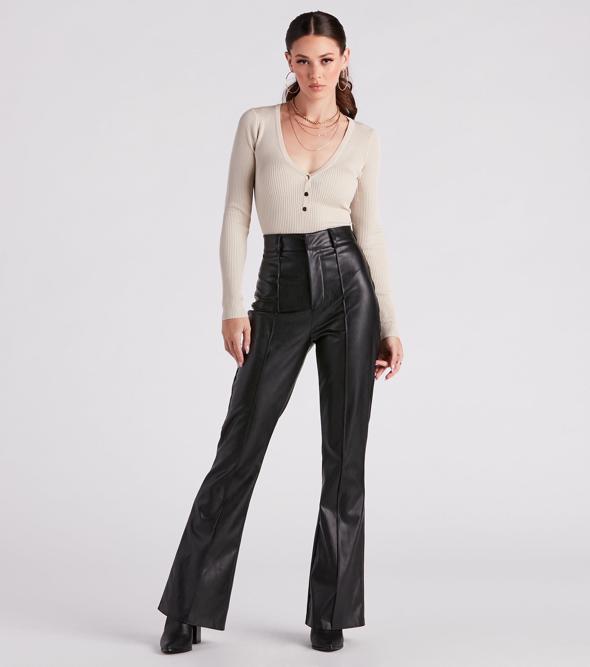 Oh Snap Button Henley Bodysuit - Image 8