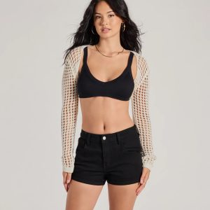 Coastal Chic Crochet Knit Bolero