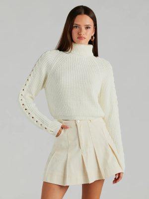 Fall Favorite Turtleneck Braided Sleeve Sweater