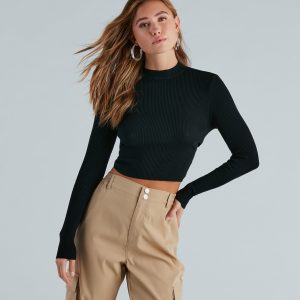 Simple Perfection Open Back Sweater Top