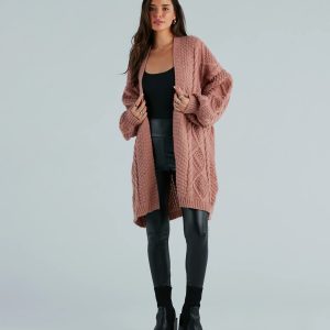 Coziest Cutie Oversized Cable Knit Cardigan