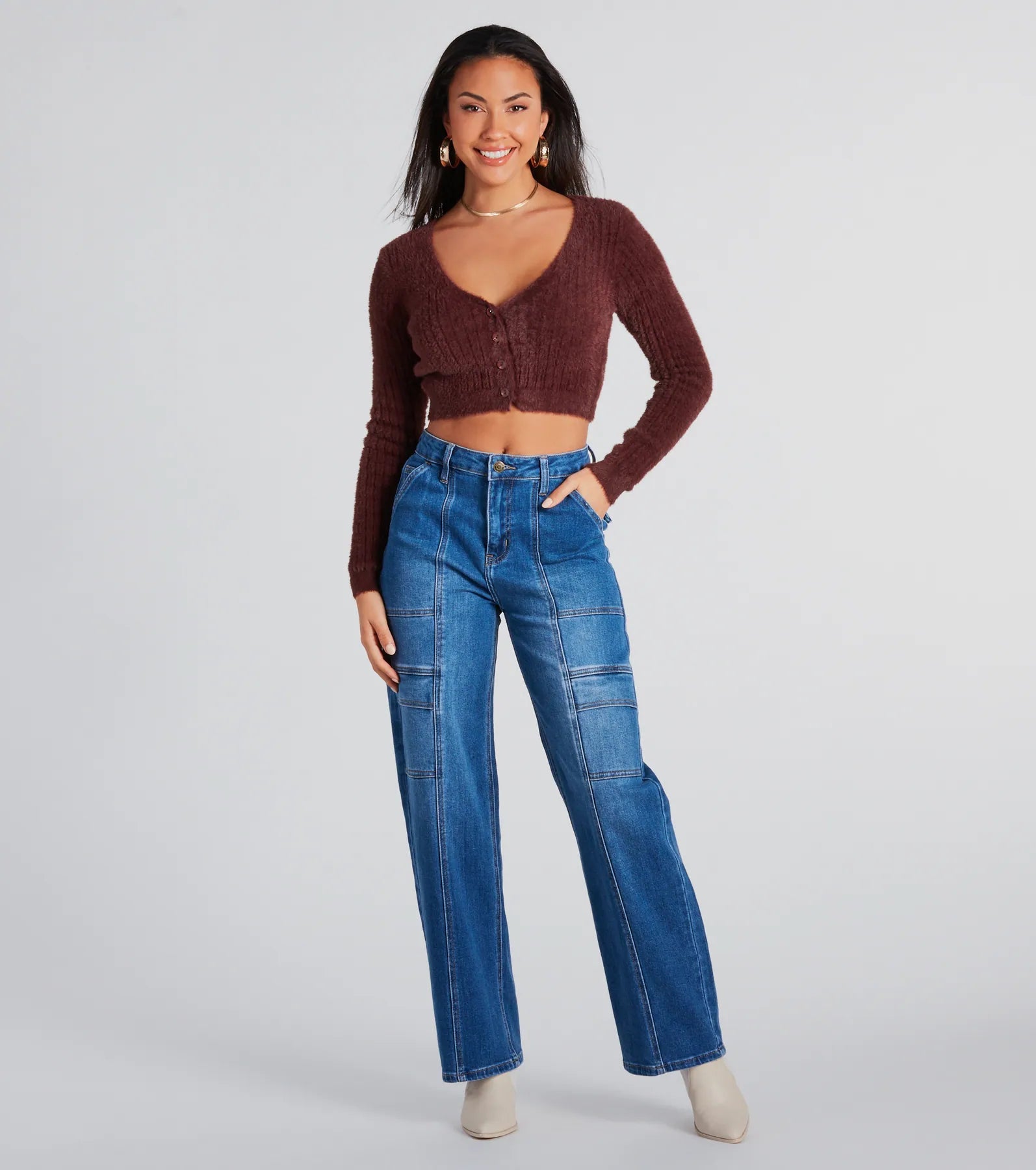 Feeling Cozy Eyelash Knit Cropped Cardigan - Image 7