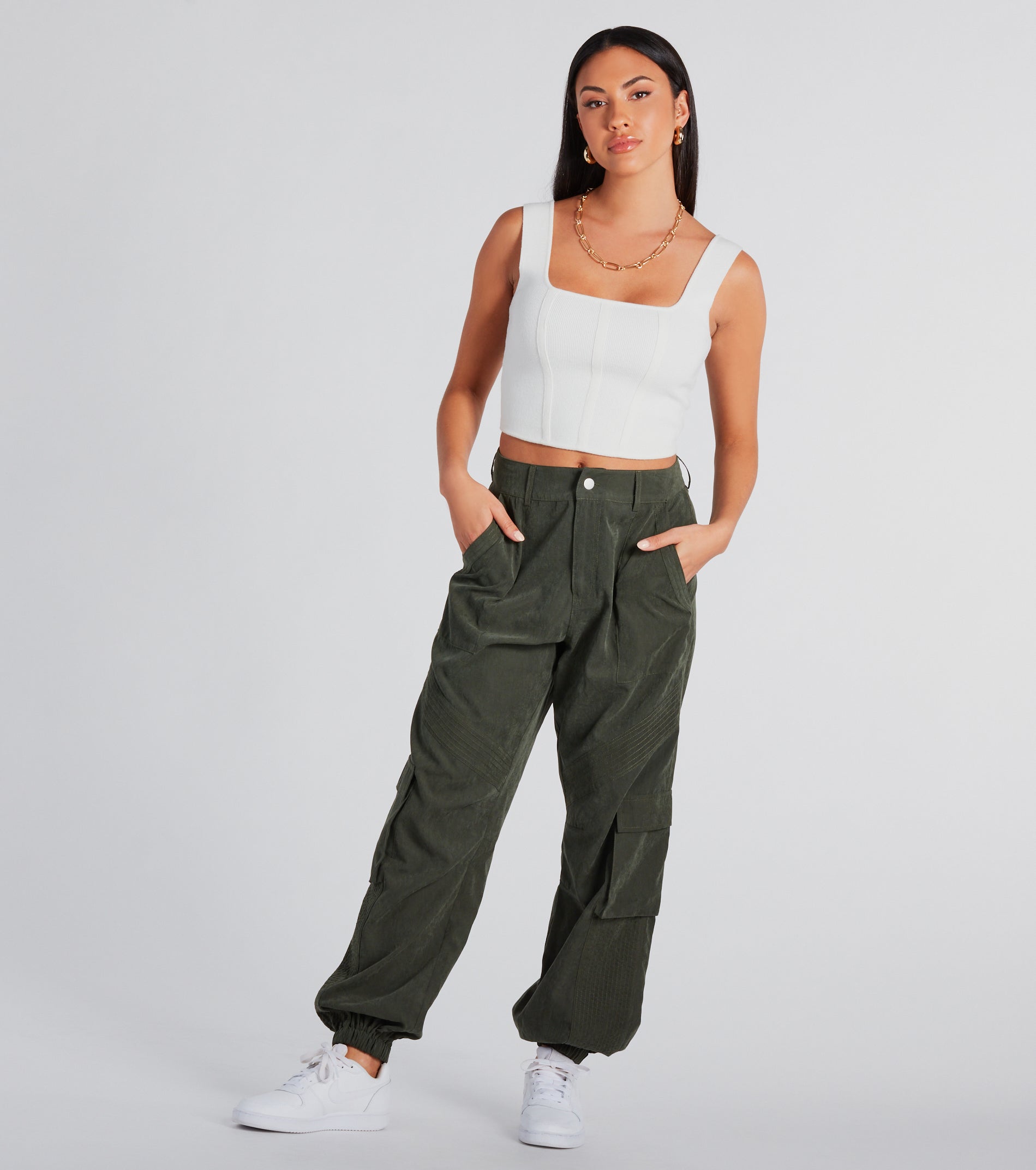 Looking Snatched Cropped Corset Tank - Image 15