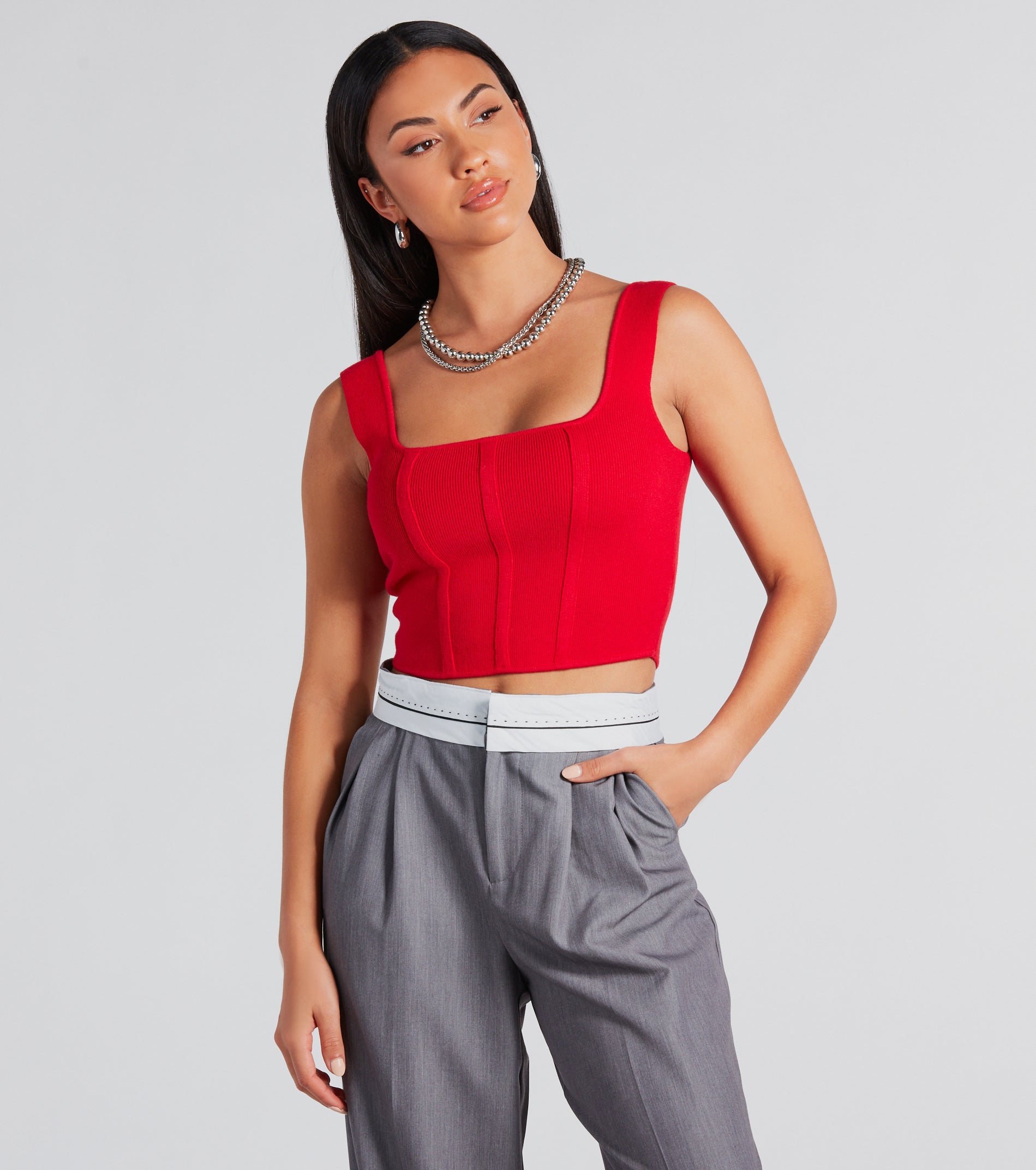 Looking Snatched Cropped Corset Tank - Image 9