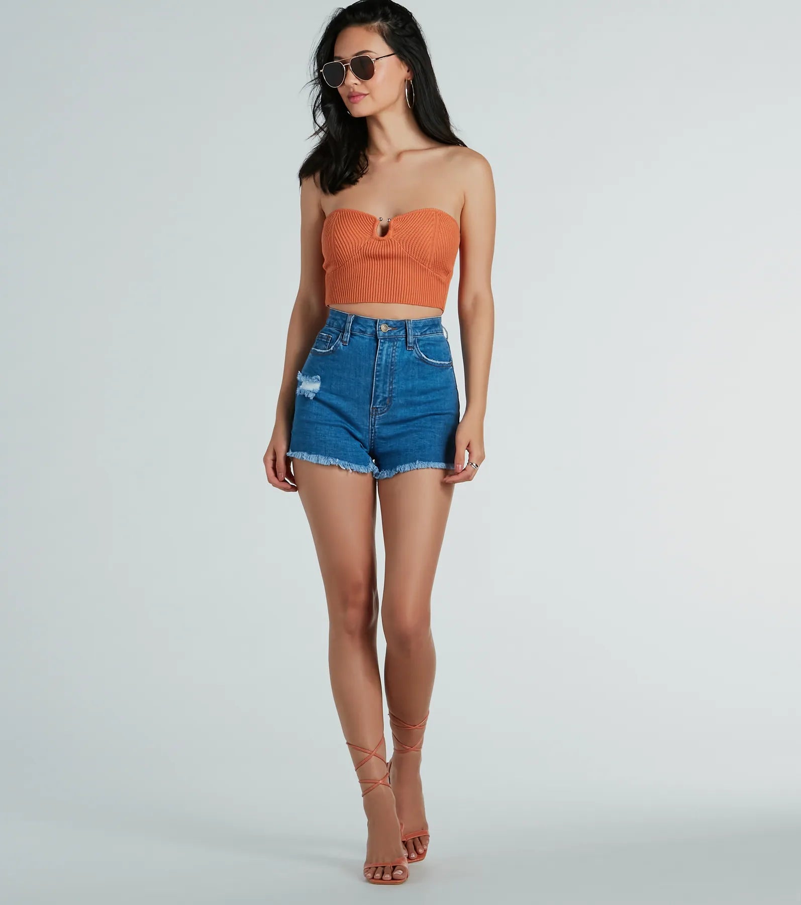 Elevated Trend Ribbed Knit Tube Crop Top - Image 2