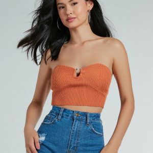 Elevated Trend Ribbed Knit Tube Crop Top
