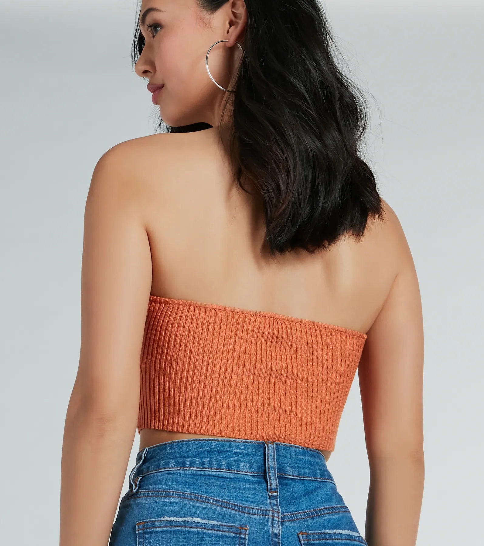 Elevated Trend Ribbed Knit Tube Crop Top - Image 3