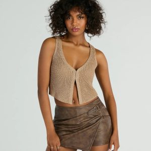 Dreamy Western Vibes Sleeveless Crochet Vest