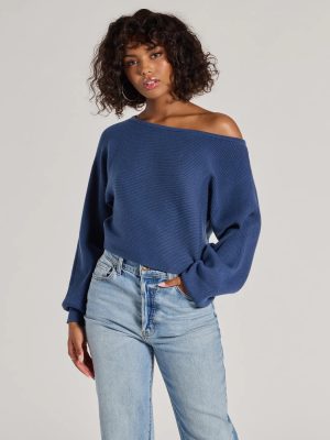 Cozy Cutie Ribbed Knit Boat Neck Sweater