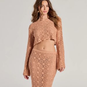 Weekend Mood Crochet Cropped Sweater