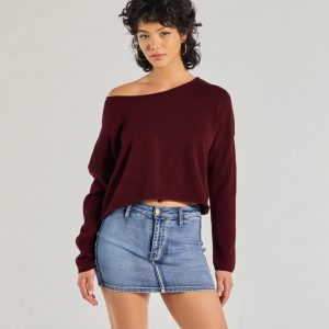 Classic Chic Asymmetrical Cropped Pullover Sweater