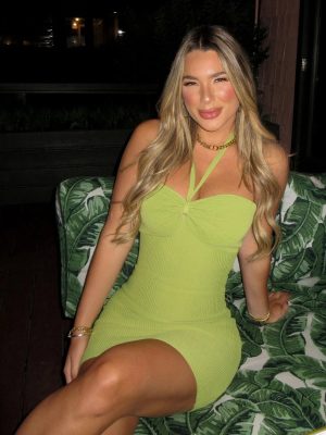 Carefree Energy Halter Bodycon Mini Dress