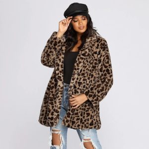 Fierce Leopard Faux Fur Jacket