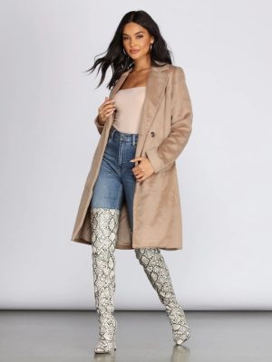 Straight Elegance Long Fur Coat