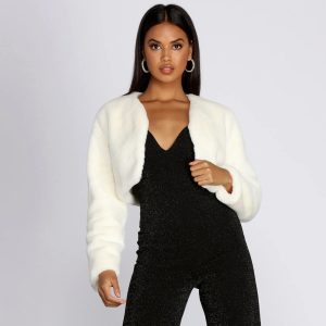 Faux Fur Crop Jacket