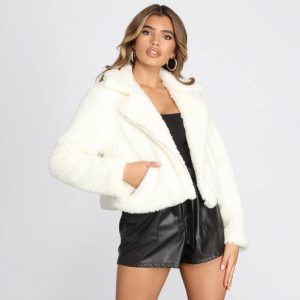 Faux Fur Moto Jacket