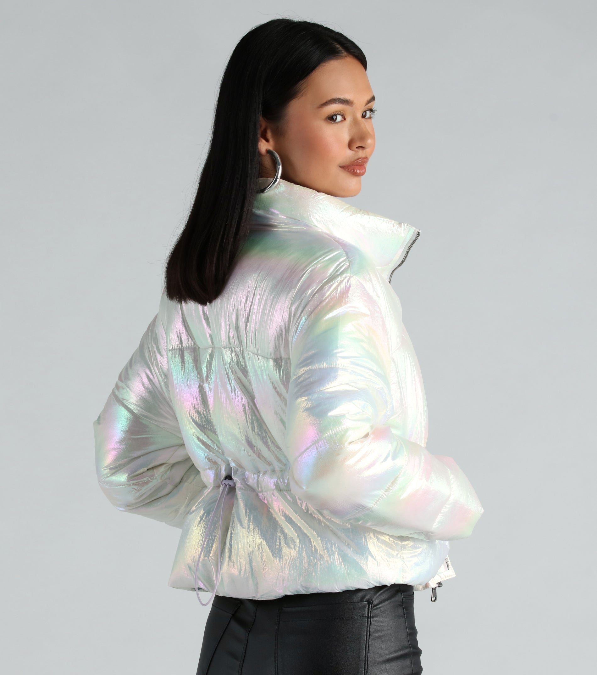 Chromatic Babe Cropped Puffer Jacket - Image 2
