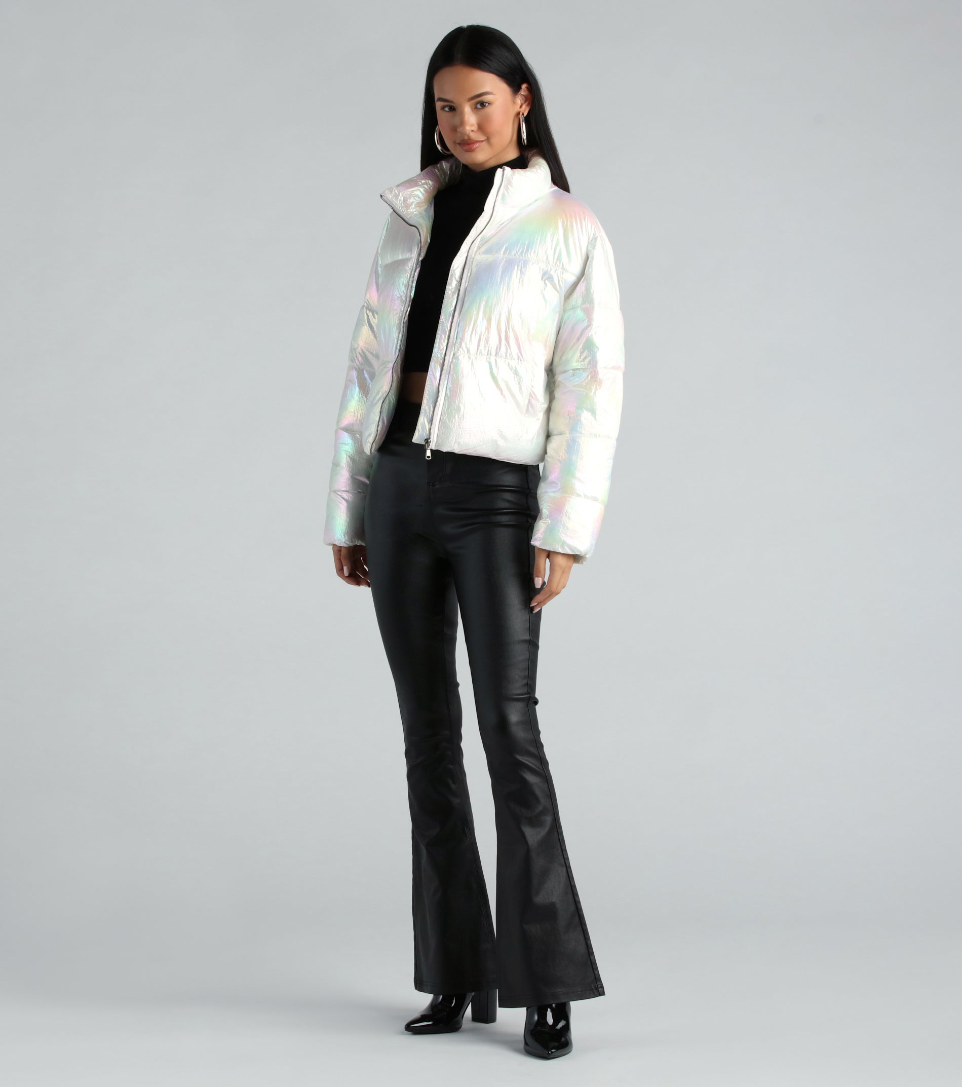 Chromatic Babe Cropped Puffer Jacket - Image 3