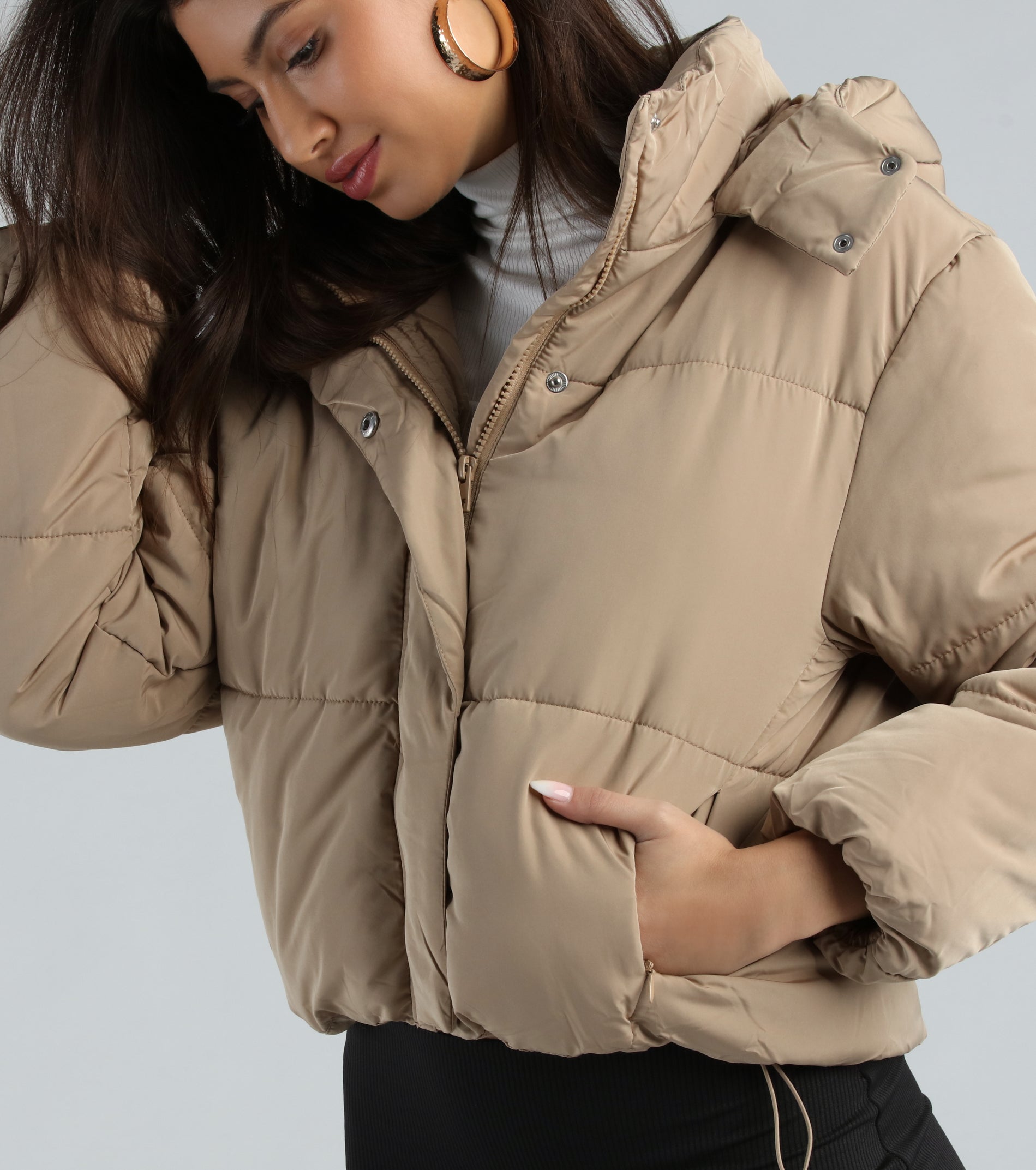 Cold Times Hoodie Puffer Jacket - Image 7