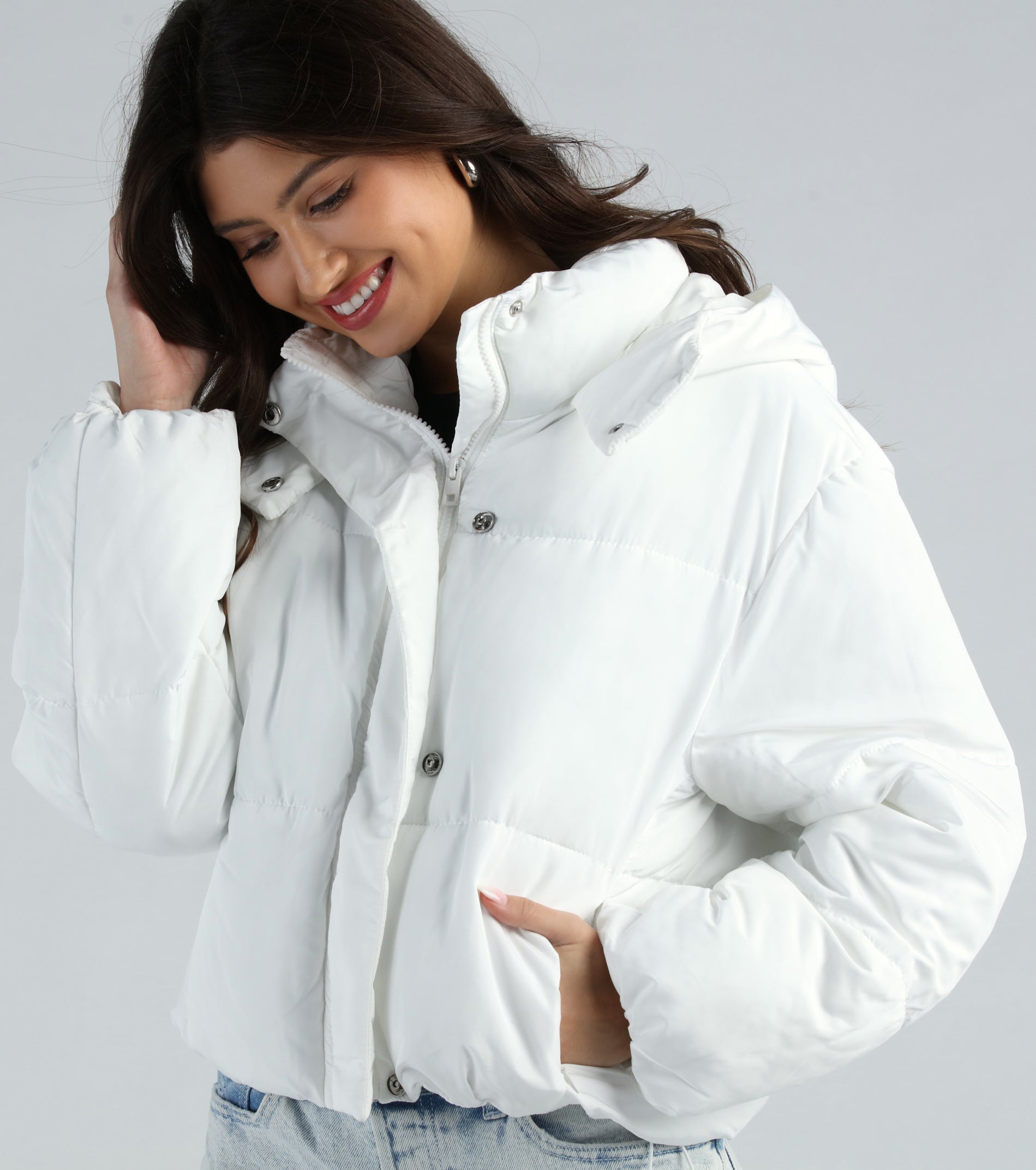 Cold Times Hoodie Puffer Jacket - Image 2