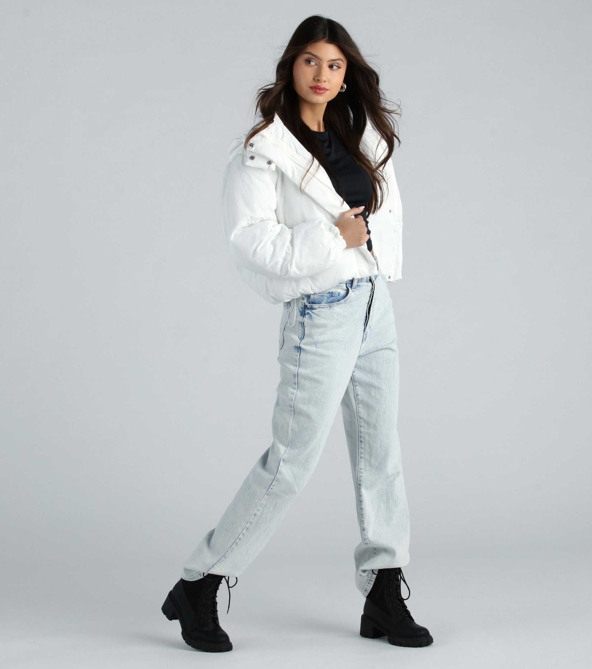 Cold Times Hoodie Puffer Jacket - Image 4